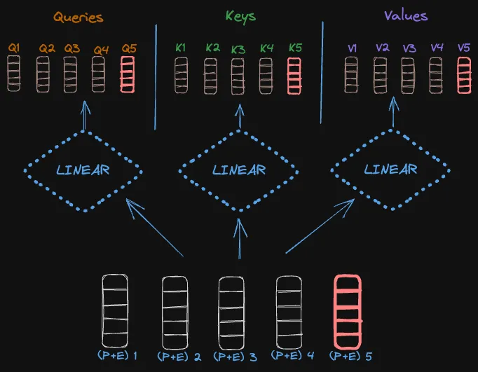 Transformer Token QKV Transformation